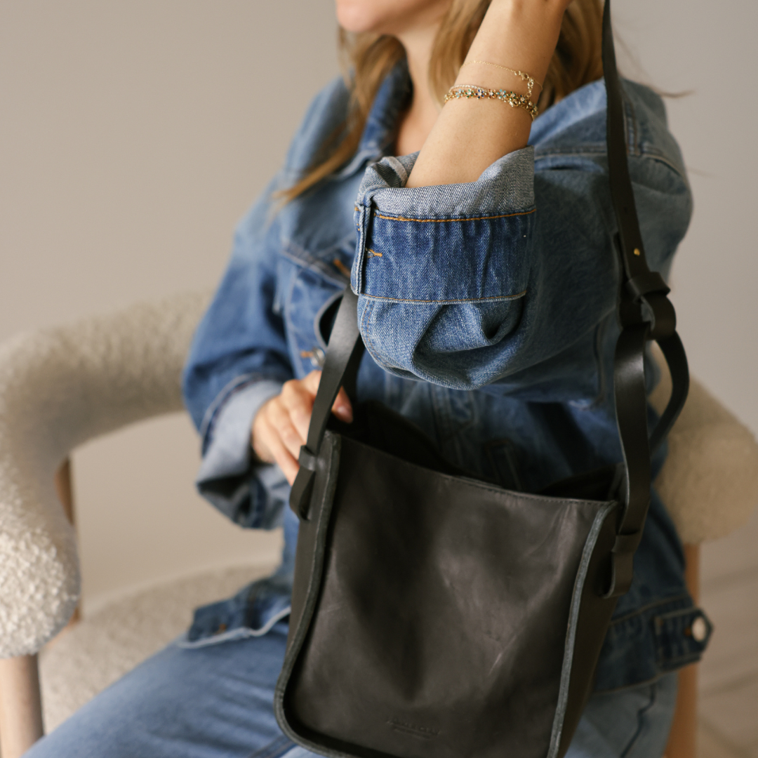 Abel Full-Grain Leather Compact Bucket Bag – Handcrafted in Ethiopia - Image 10