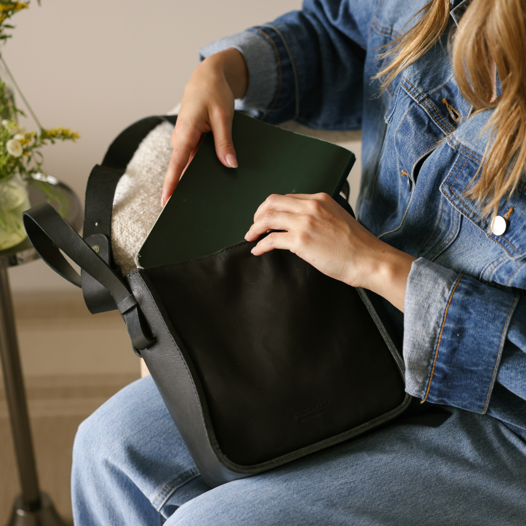 Abel Full-Grain Leather Compact Bucket Bag – Handcrafted in Ethiopia - Image 12