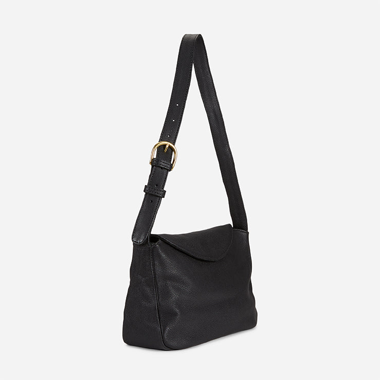 Saba Milled Leather Folded Shoulder Bag – Handcrafted in Ethiopia - Image 3