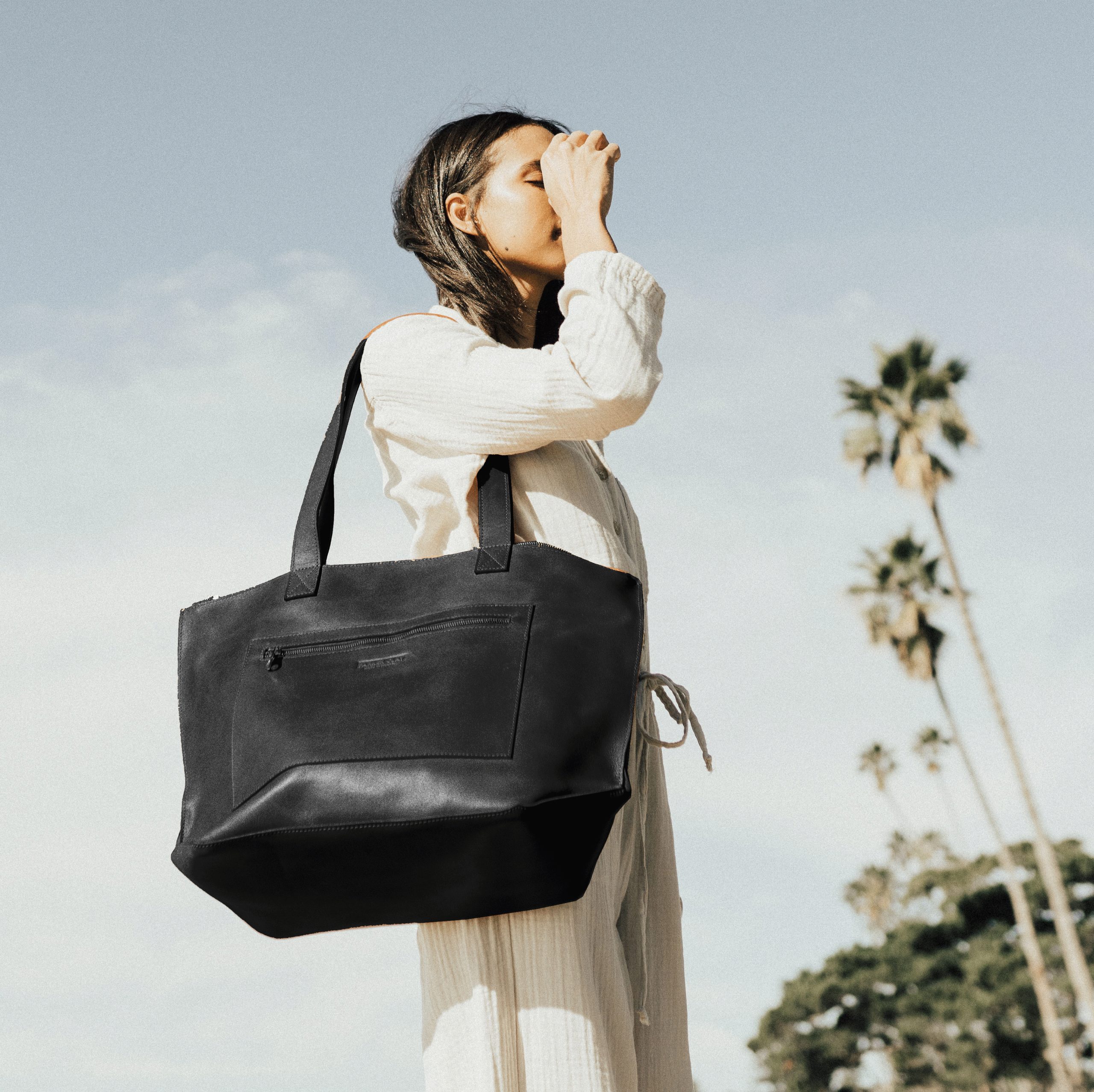 Entoto Full-Grain Leather Zip Tote – Handcrafted in Ethiopia - Image 2