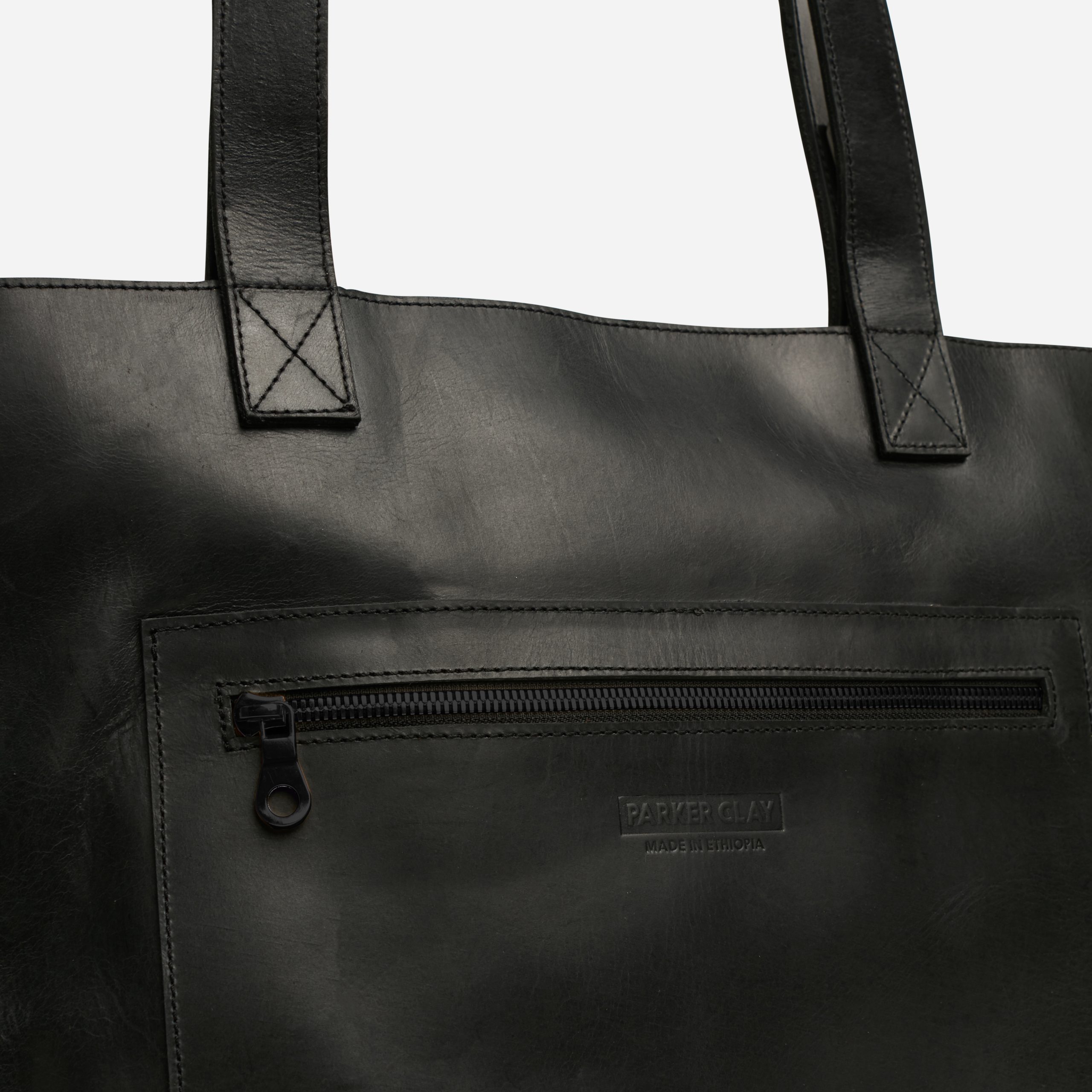 Entoto Full-Grain Leather Zip Tote – Handcrafted in Ethiopia - Image 3