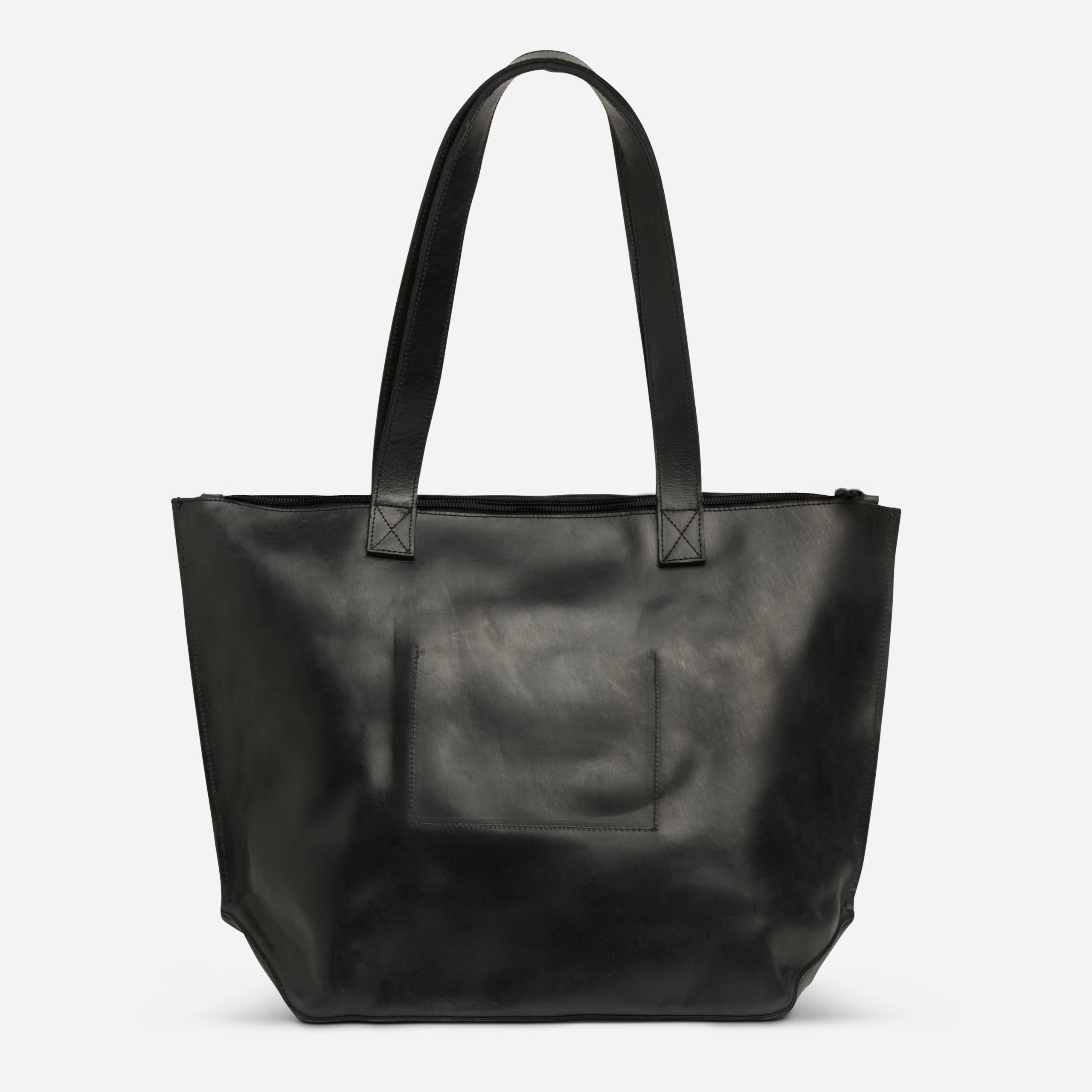 Entoto Full-Grain Leather Zip Tote – Handcrafted in Ethiopia - Image 4