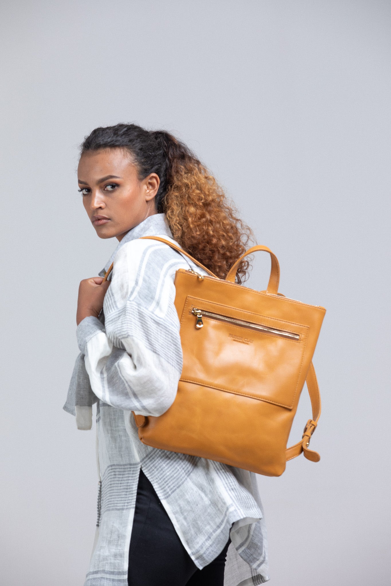 Miramar Full-Grain Leather Backpack – Handcrafted in Ethiopia - Image 2