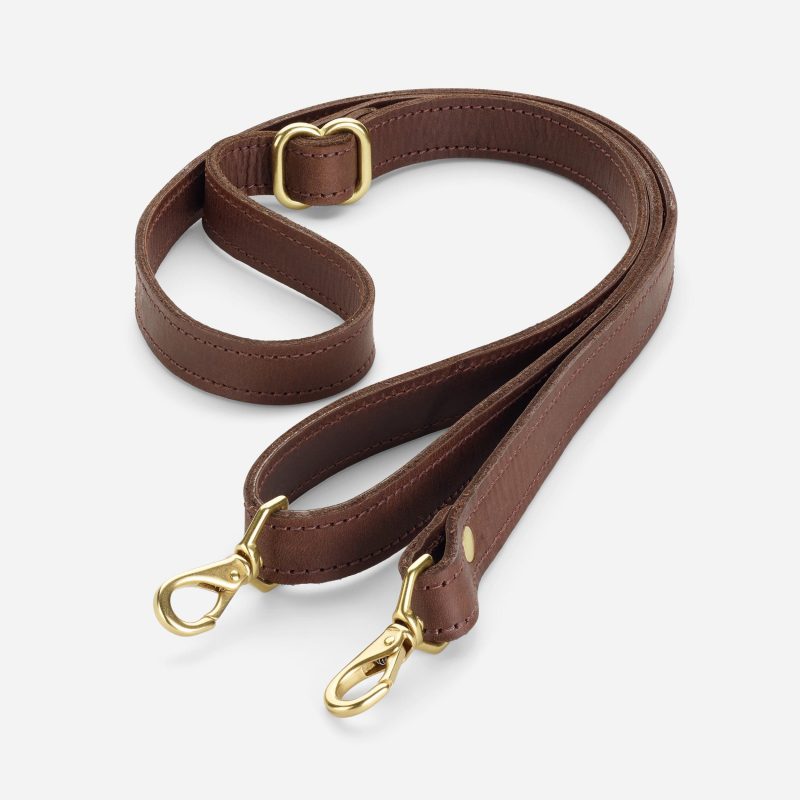 Narrow Leather Crossbody Strap – Dark Brown, Mix and Match for Any Parker Clay Bag