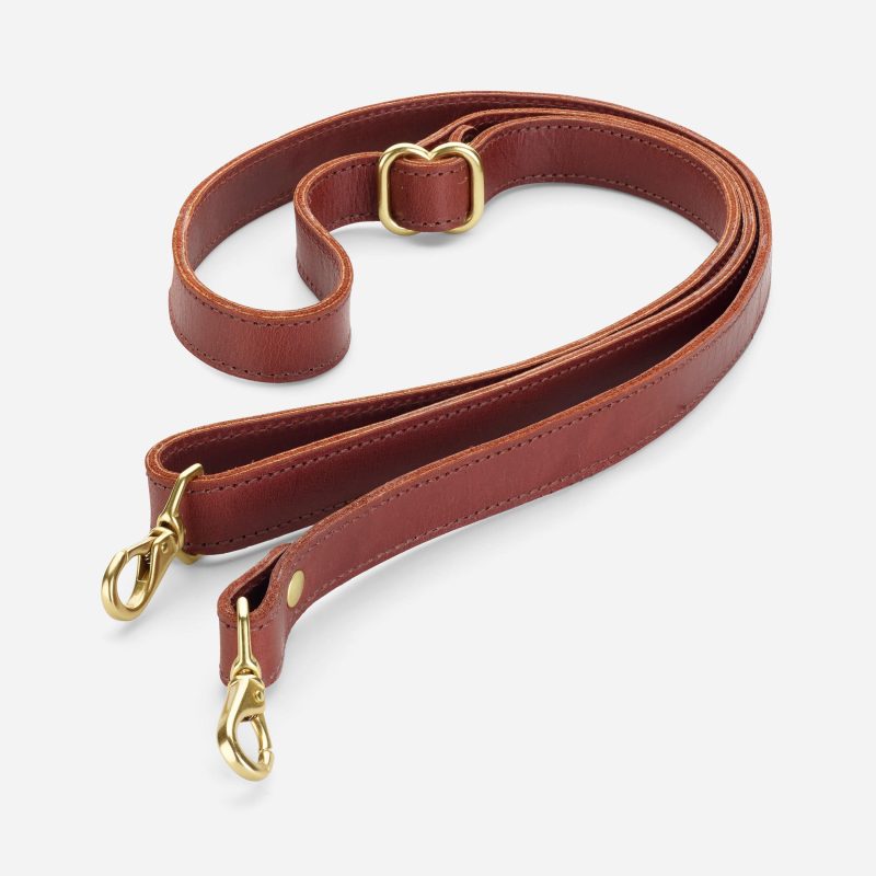 Narrow Leather Crossbody Strap – Clay Red, Mix and Match for Any Parker Clay Bag