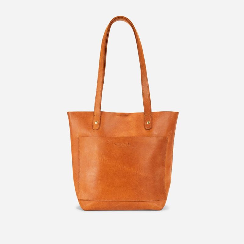 Caroline Small Full-Grain Leather Tote – Handcrafted in Ethiopia