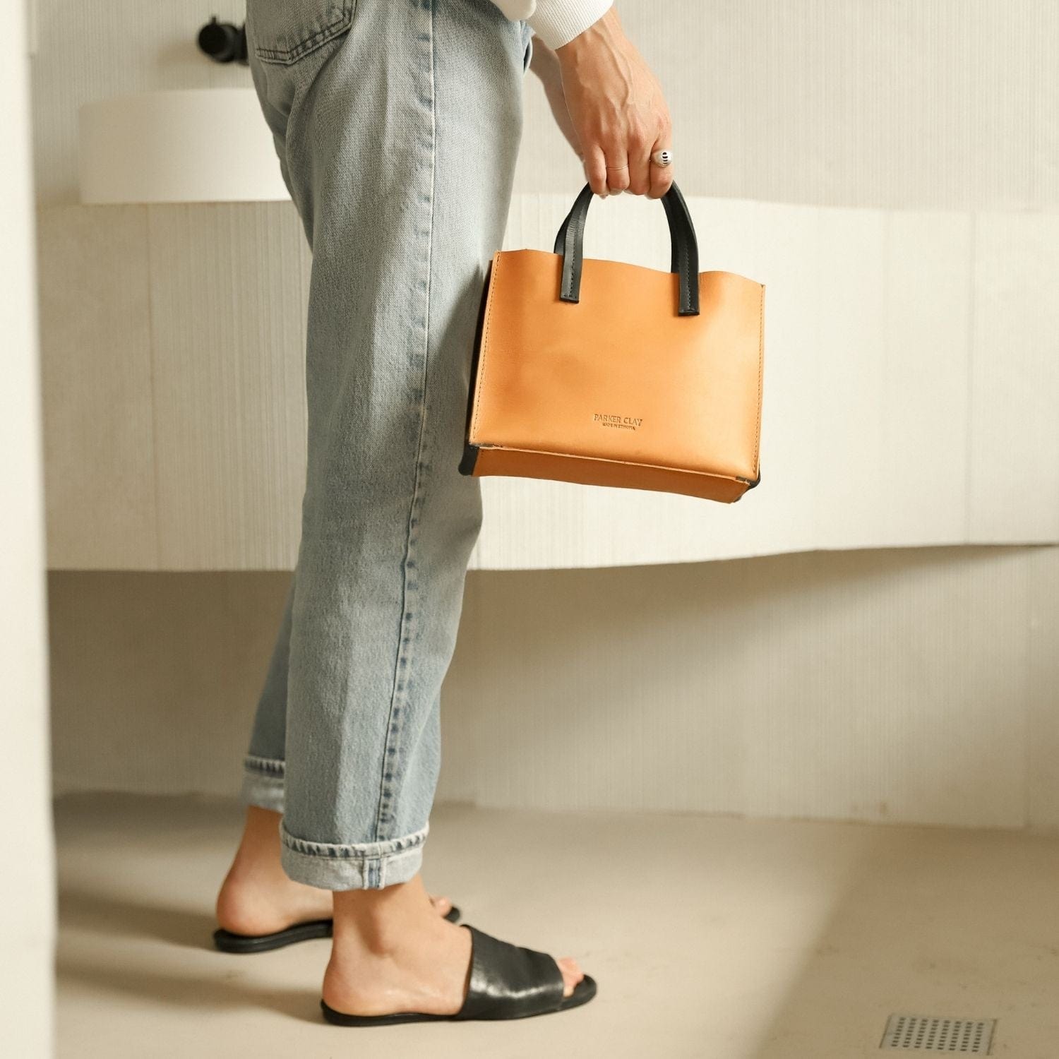 Avila Mini Leather Tote Bag – Handcrafted in Ethiopia - Image 5