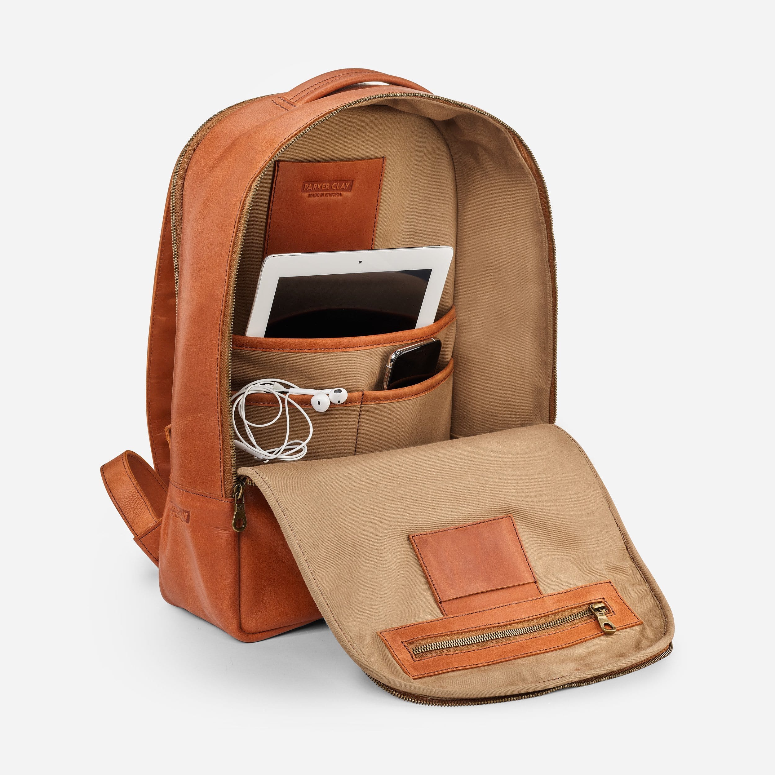 Atlas Full-Grain Leather Backpack – Parker Clay Flagship, Handcrafted in Ethiopia - Image 5