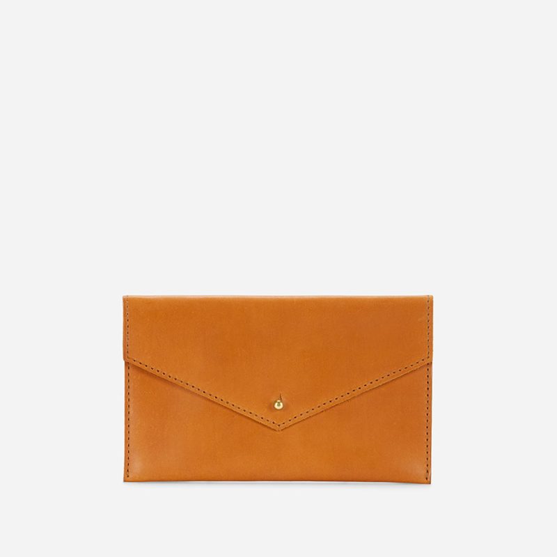 Abeba Full-Grain Leather Envelope Clutch – Handcrafted in Ethiopia