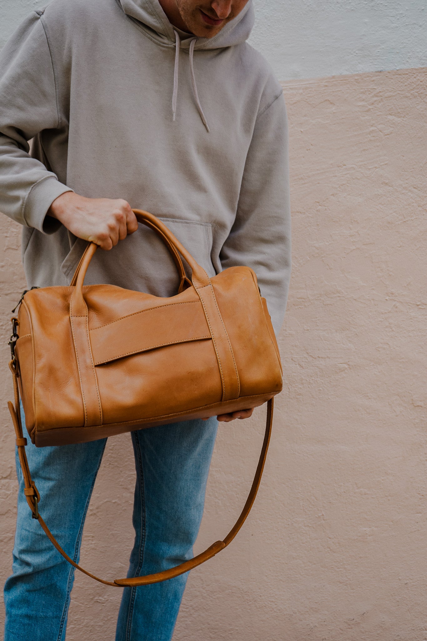 San Ysidro Full-Grain Leather Weekender Duffle – Handcrafted in Ethiopia - Image 11