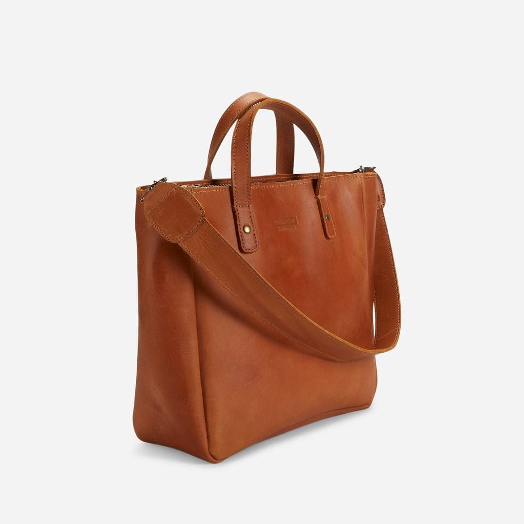 Merkato Small Full-Grain Leather Zip Tote – Handcrafted in Ethiopia - Image 3