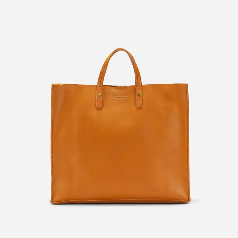 Merkato Shopper Full-Grain Leather Tote – Handcrafted in Ethiopia
