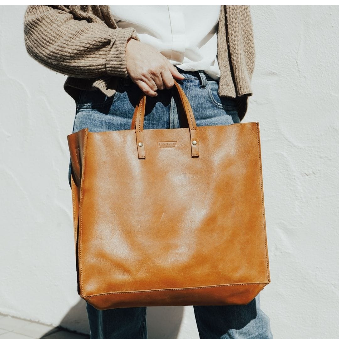 Merkato Shopper Full-Grain Leather Tote – Handcrafted in Ethiopia - Image 7