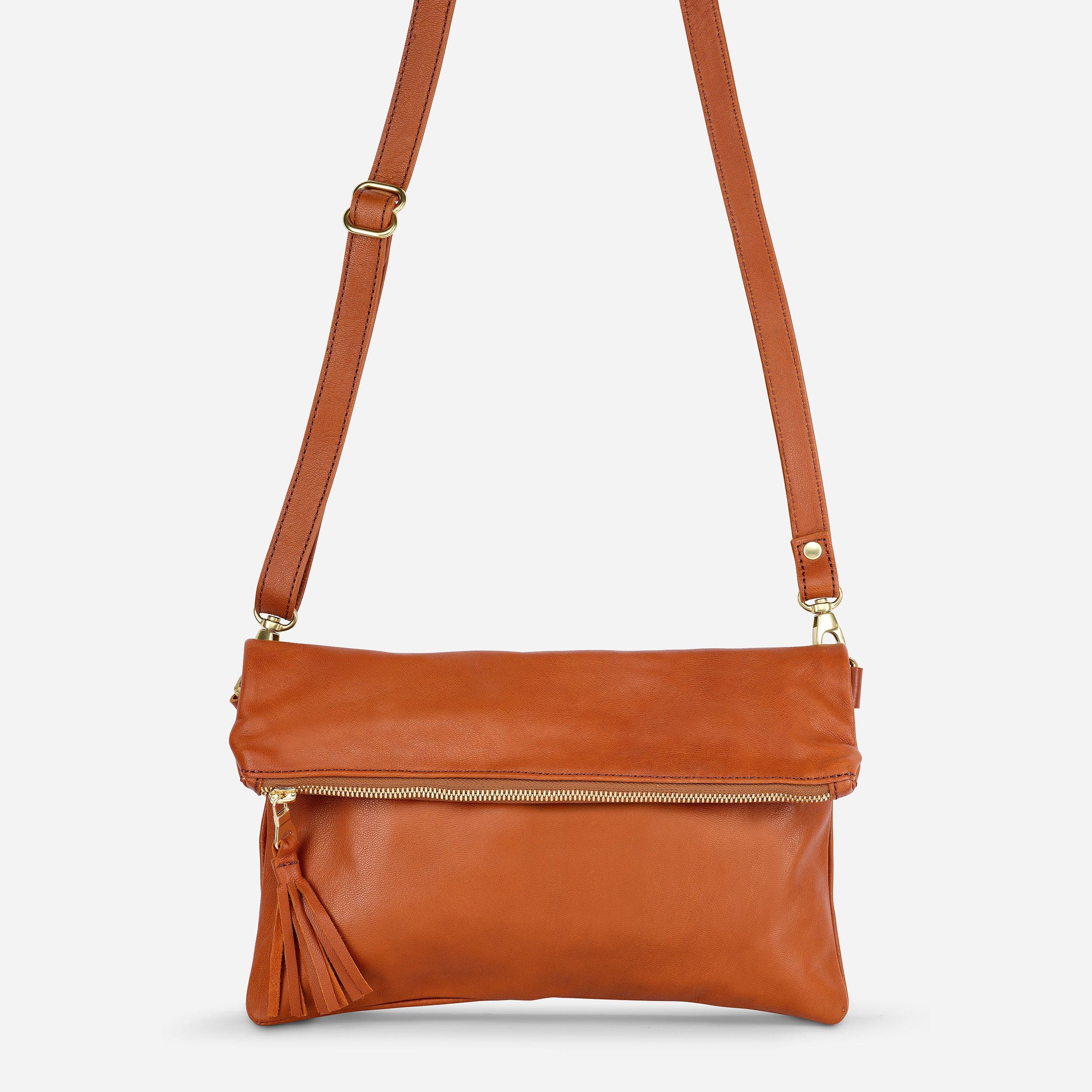 Makeda Full-Grain Ethiopian Goat Leather Crossbody Bag – Handcrafted in Ethiopia - Image 3