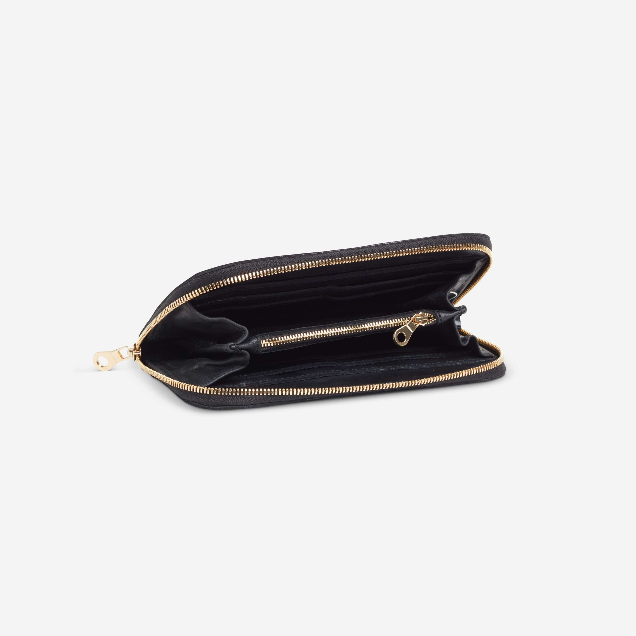 Zahra Full-Grain Leather Accordion Wallet – Black, Handcrafted in Ethiopia - Image 7