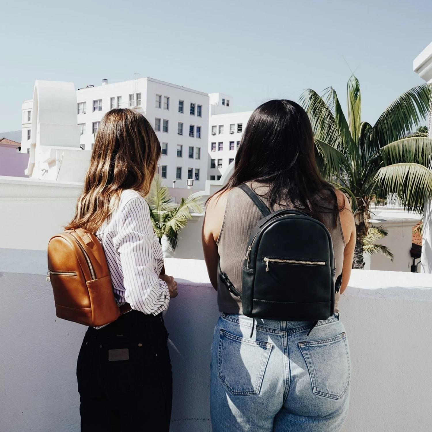 Ella Full-Grain Leather Mini Backpack – Black, Handcrafted in Ethiopia - Image 2