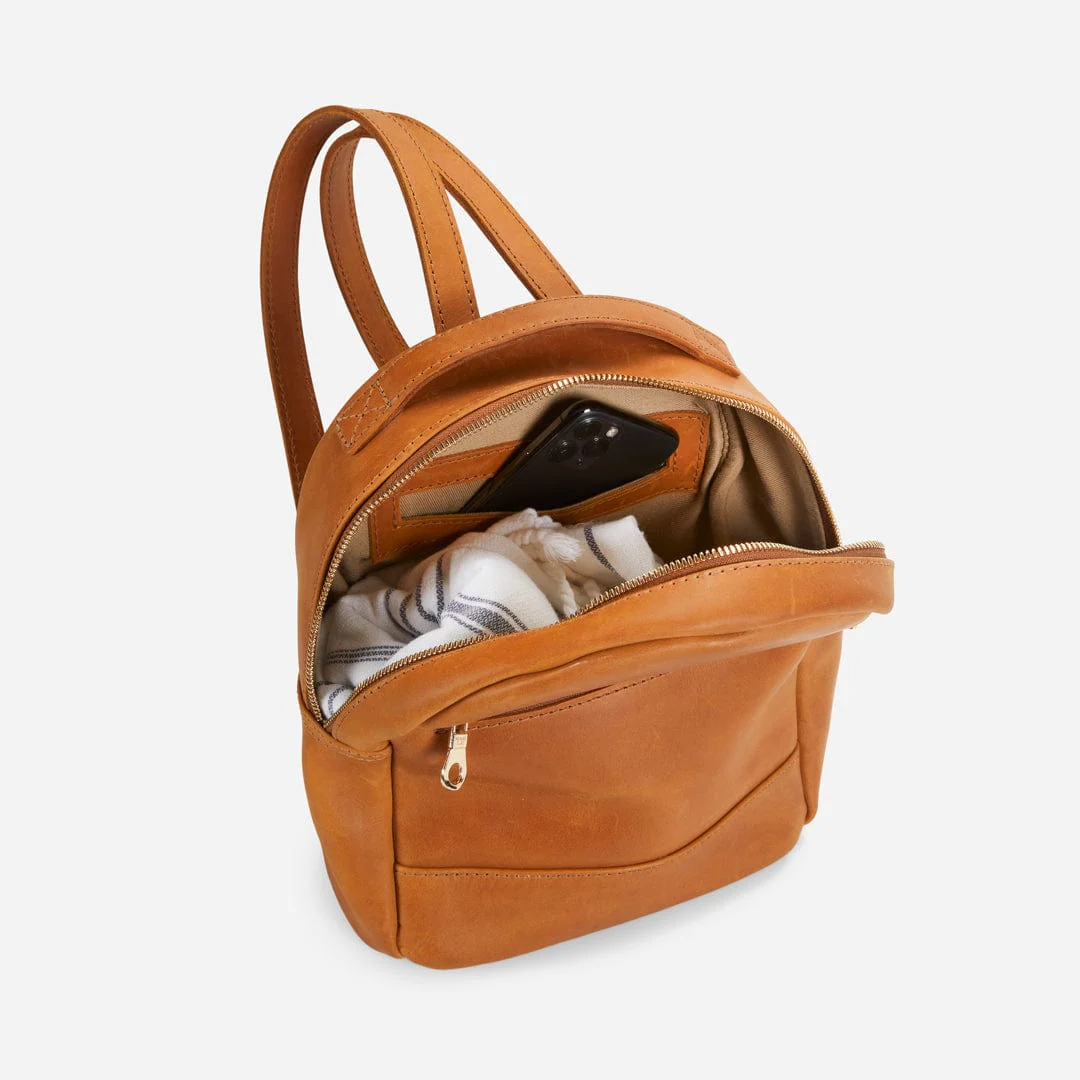 Ella Full-Grain Leather Mini Backpack – Handcrafted in Ethiopia - Image 5