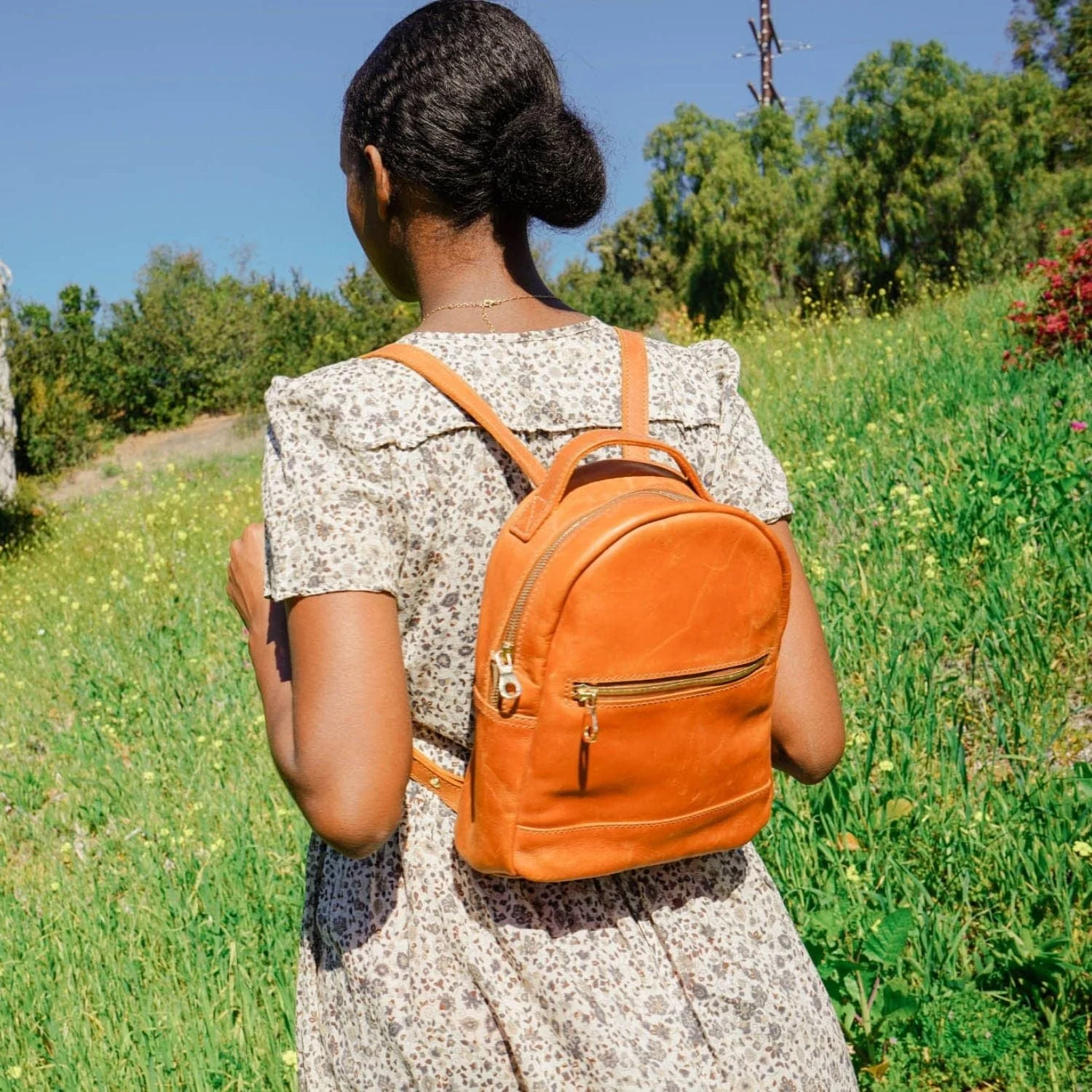 Ella Full-Grain Leather Mini Backpack – Handcrafted in Ethiopia - Image 10