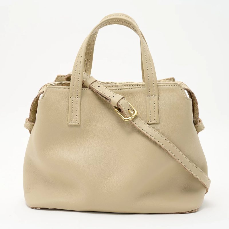 Napa Limited Edition Leather Handbag – Stone, Handcrafted in Ethiopia