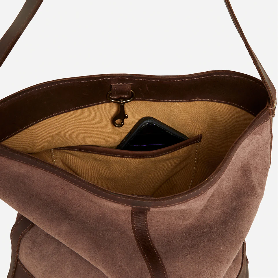 Tana Ethiopian Suede + Pull-Up Leather Bucket Bag – Handcrafted in Ethiopia - Image 3