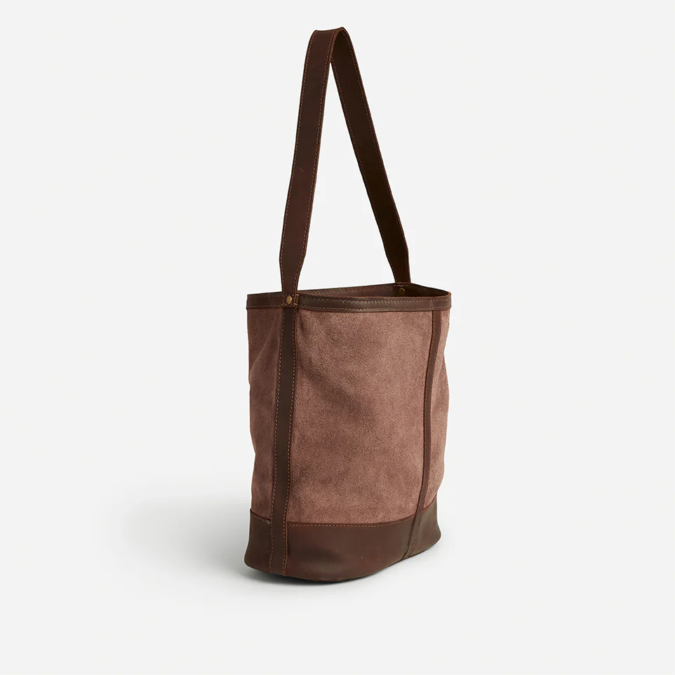 Tana Ethiopian Suede + Pull-Up Leather Bucket Bag – Handcrafted in Ethiopia - Image 4