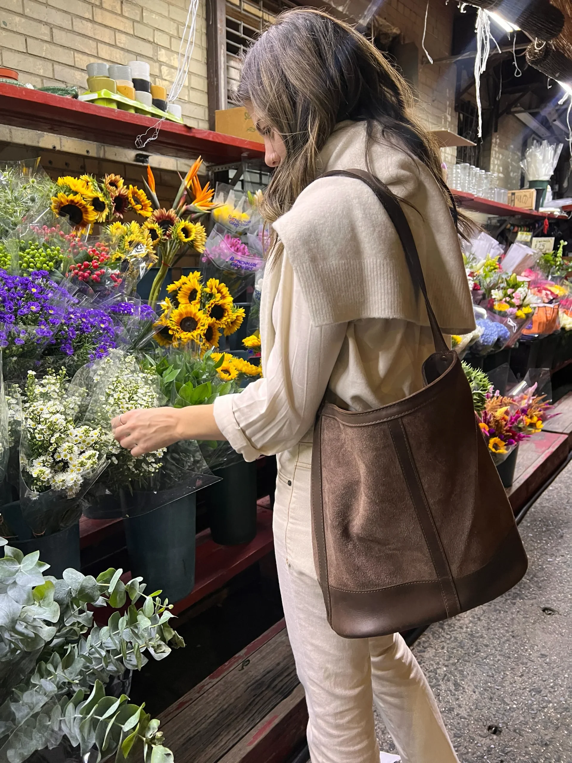 Tana Ethiopian Suede + Pull-Up Leather Bucket Bag – Handcrafted in Ethiopia - Image 6