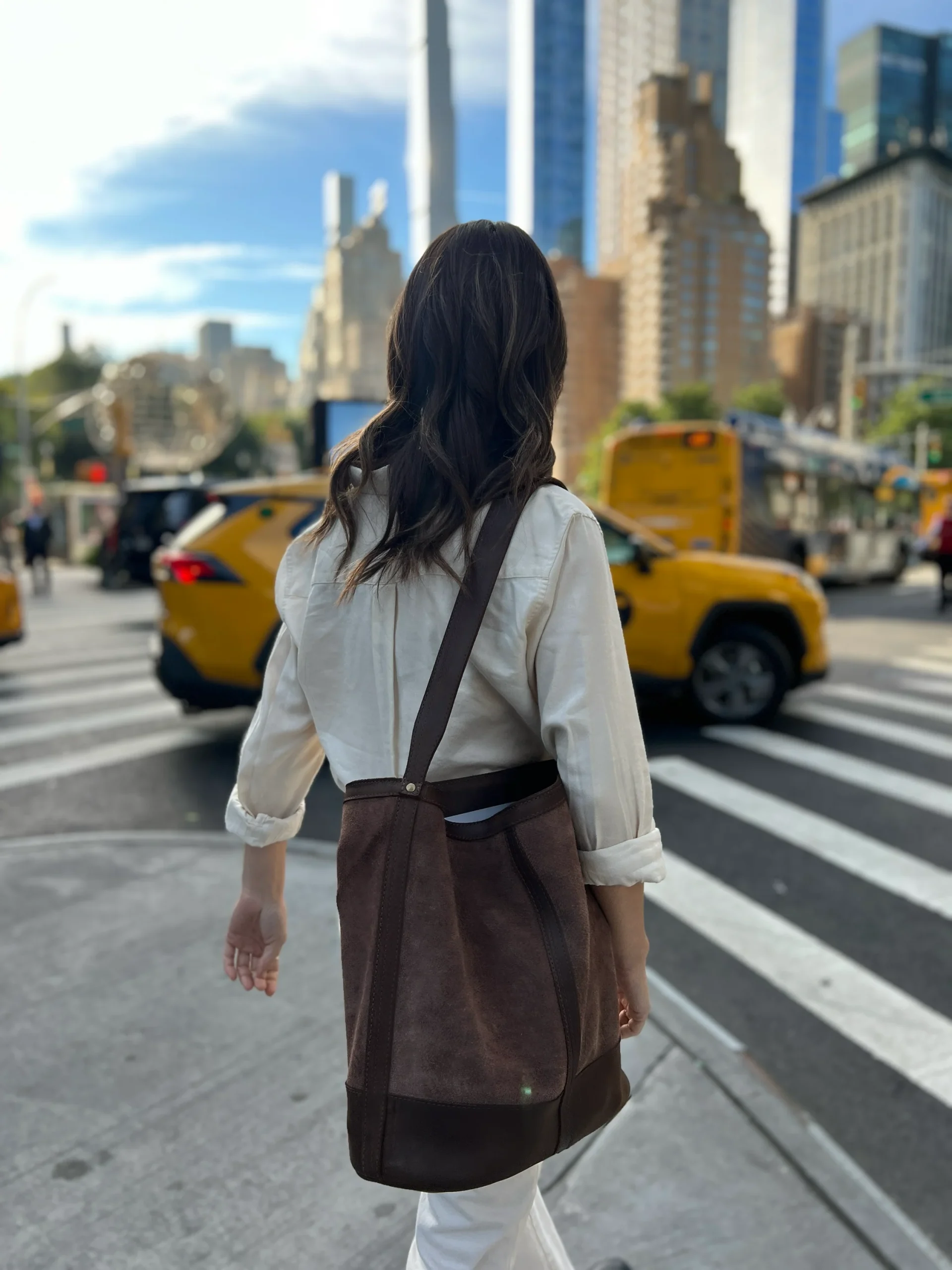 Tana Ethiopian Suede + Pull-Up Leather Bucket Bag – Handcrafted in Ethiopia - Image 7
