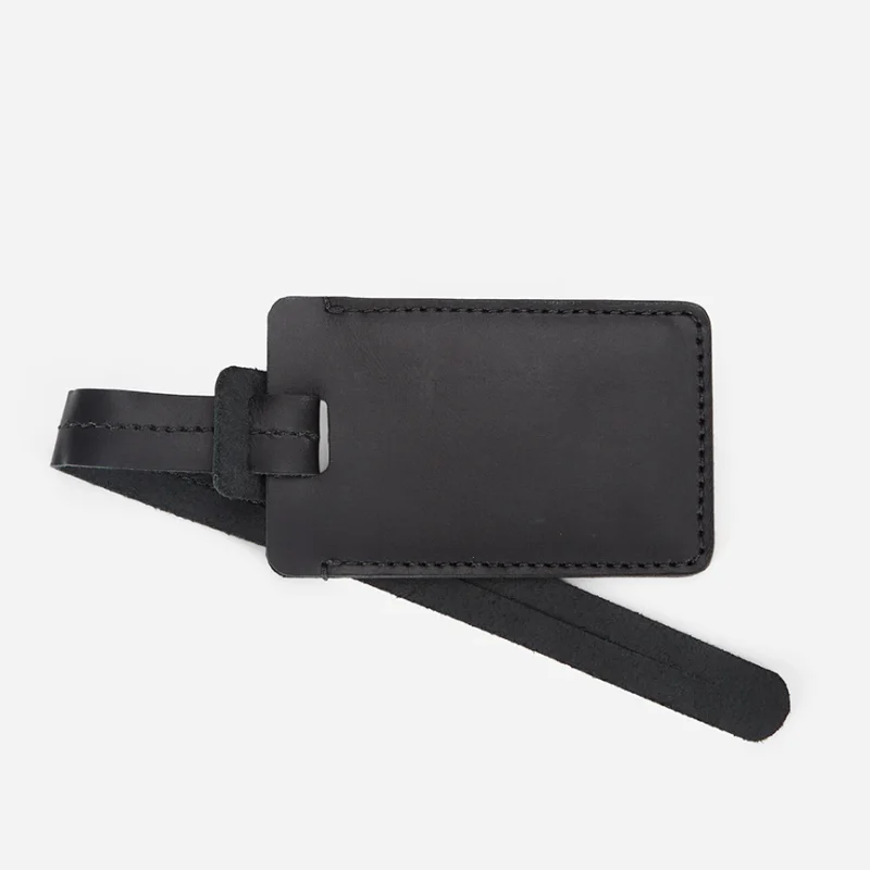 Luggage Tag Holder Full-Grain Leather – Handcrafted in Ethiopia