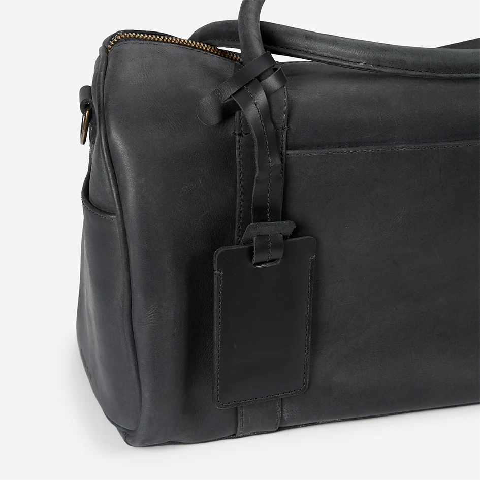 Luggage Tag Holder Full-Grain Leather – Handcrafted in Ethiopia - Image 3