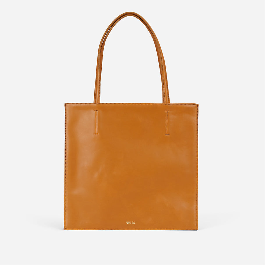 Brooklyn Full-Grain Leather Flat Tote – Adera Collection, Handcrafted in Ethiopia - Image 3