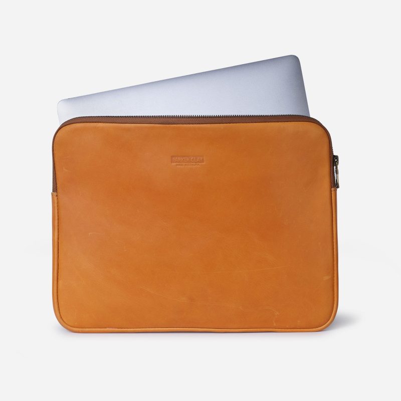 Sira Full-Grain Leather Laptop Sleeve – Available for Monogramming, Handcrafted in Ethiopia