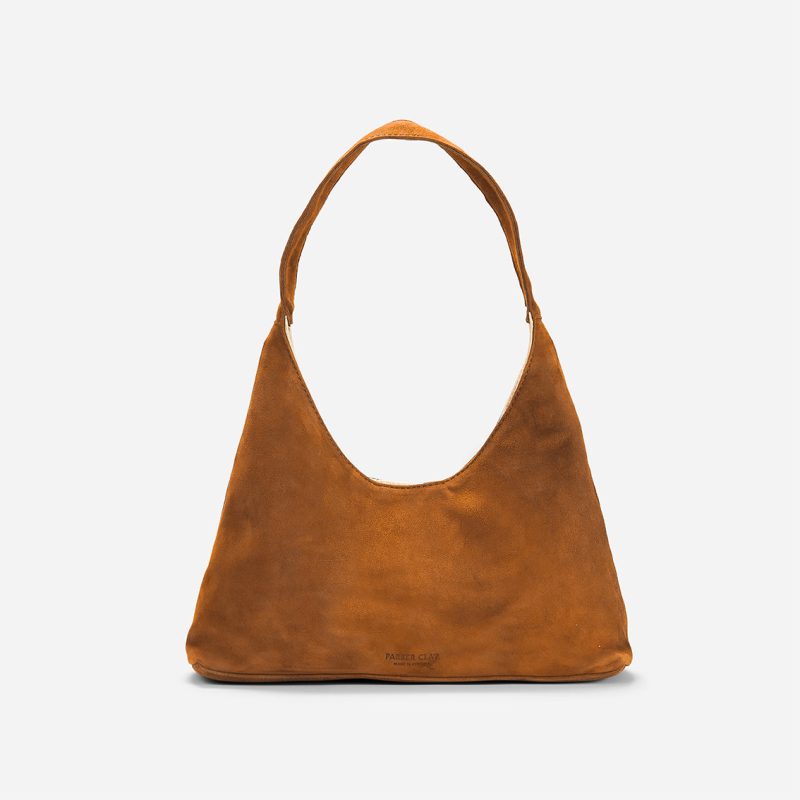 Kisanet Mini Ethiopian Suede Shoulder Bag – Tan, Handcrafted in Ethiopia