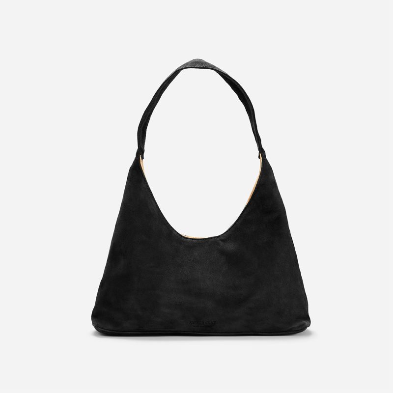 Kisanet Mini Ethiopian Suede Shoulder Bag – Black, Handcrafted in Ethiopia