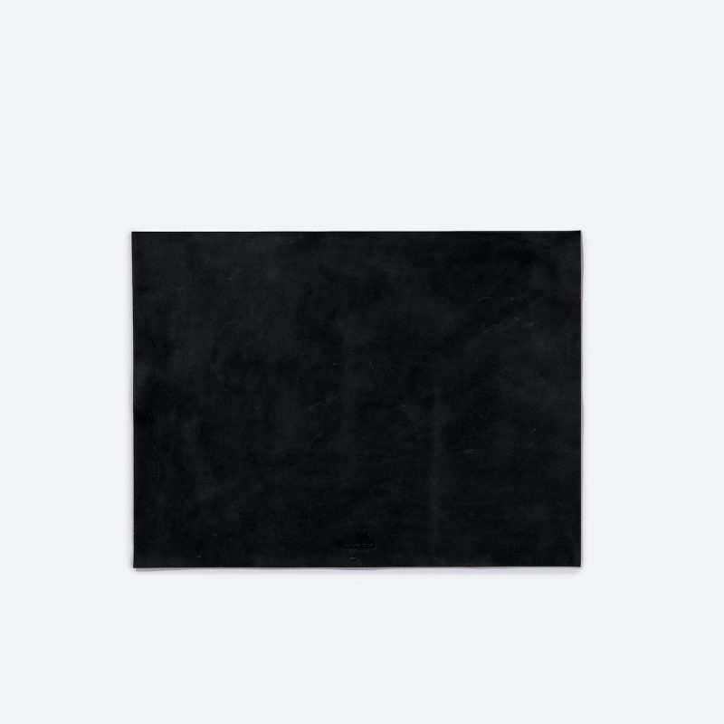 Gebeta Full-Grain Leather Desk Mat – Black, Handcrafted in Ethiopia