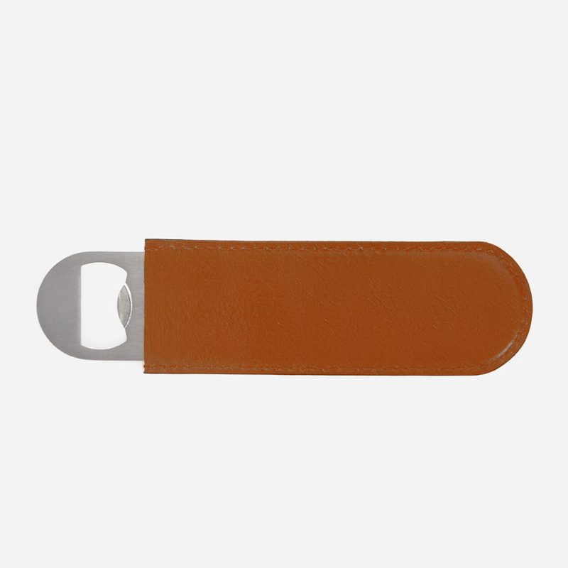 Bottle Opener Sleeve Full-Grain Leather – Rust Brown, Handcrafted in Ethiopia
