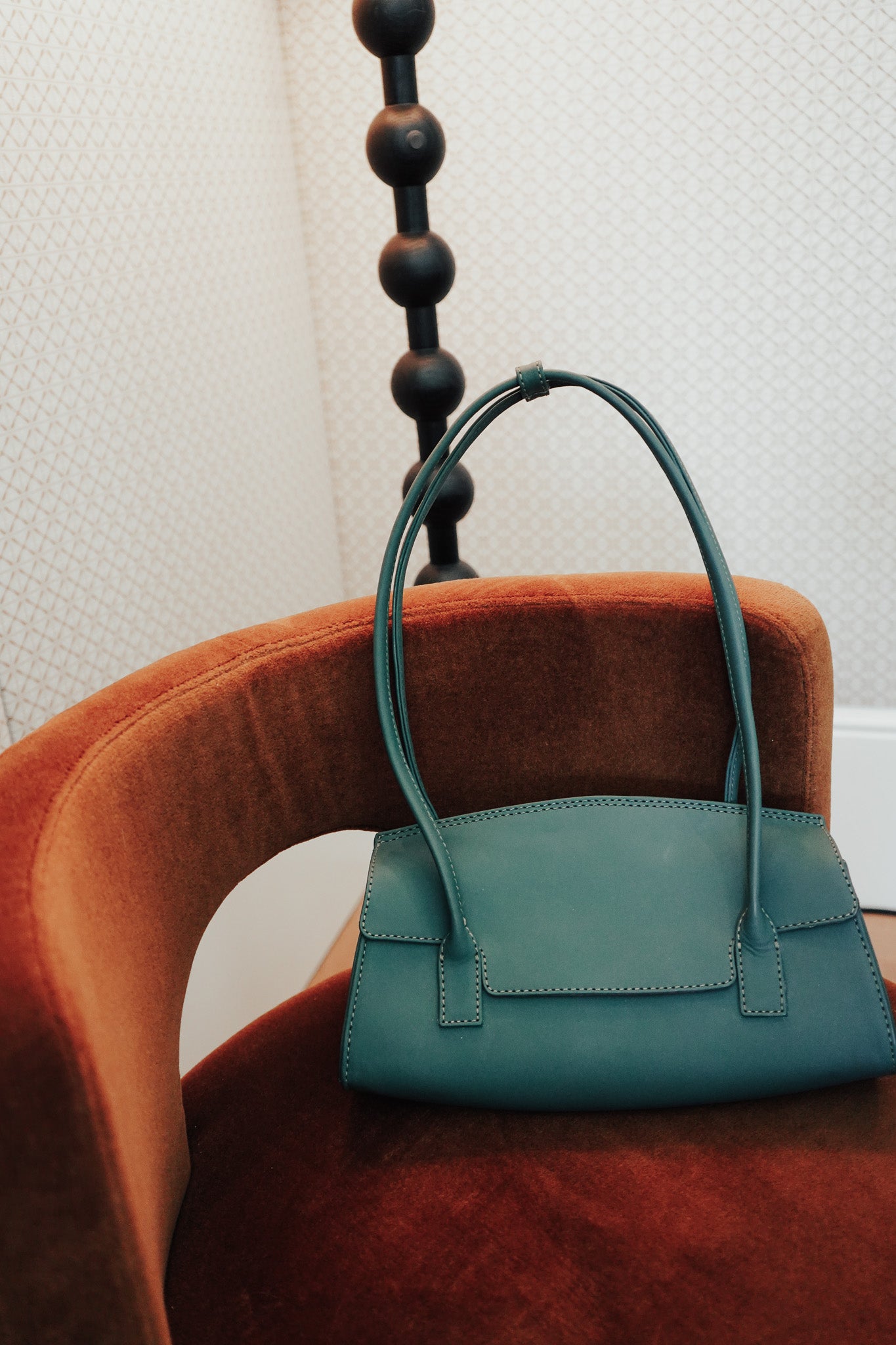 Ojai Full-Grain Leather Shoulder Bag – Green, Handcrafted in Ethiopia - Image 2