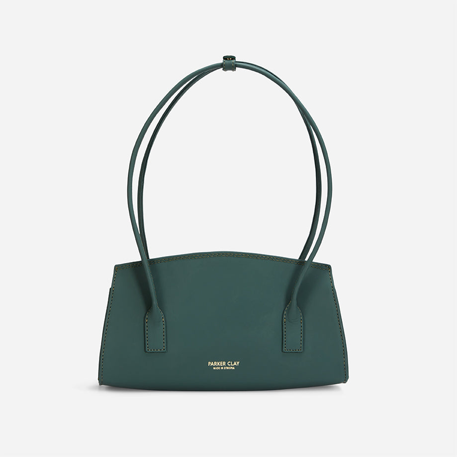 Ojai Full-Grain Leather Shoulder Bag – Green, Handcrafted in Ethiopia - Image 4