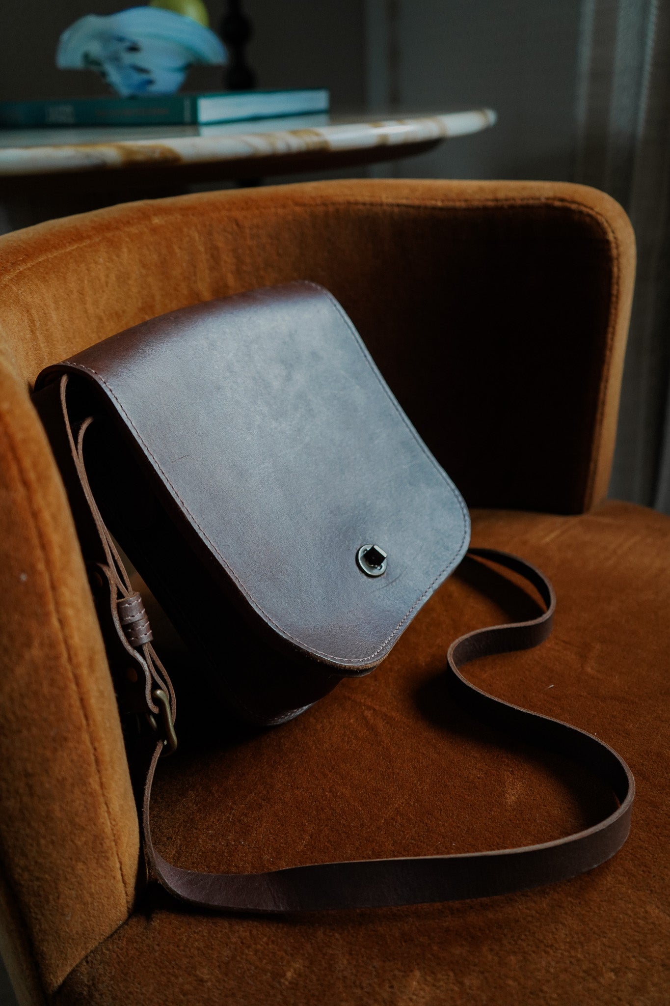 Layla Full-Grain Leather Satchel – Handcrafted in Ethiopia - Image 3