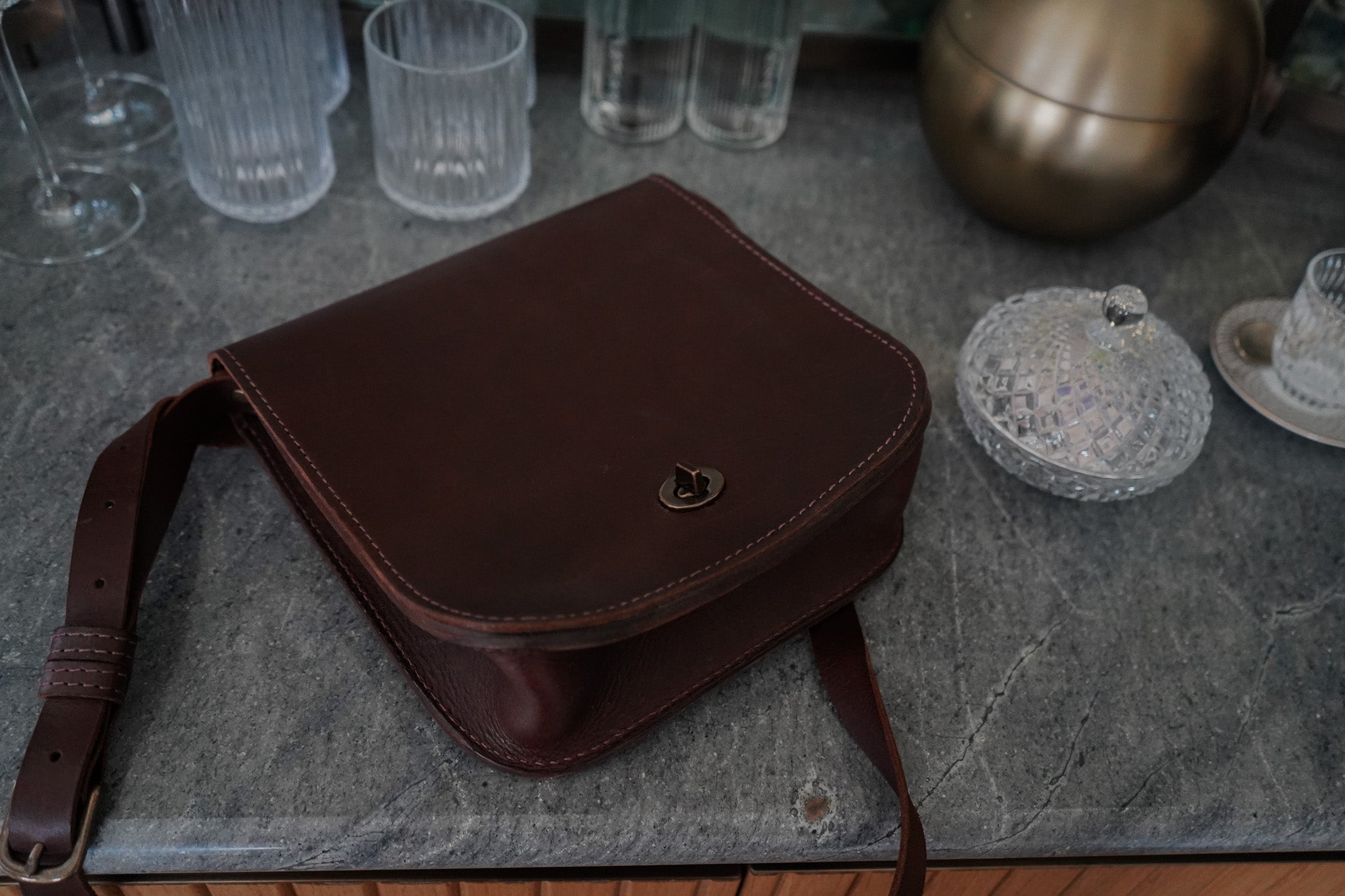 Layla Full-Grain Leather Satchel – Handcrafted in Ethiopia - Image 7