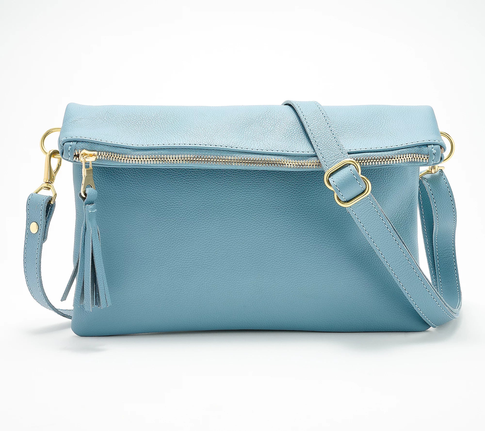 Makeda Limited Edition Ethiopian Leather Crossbody – Sky, Handcrafted in Ethiopia