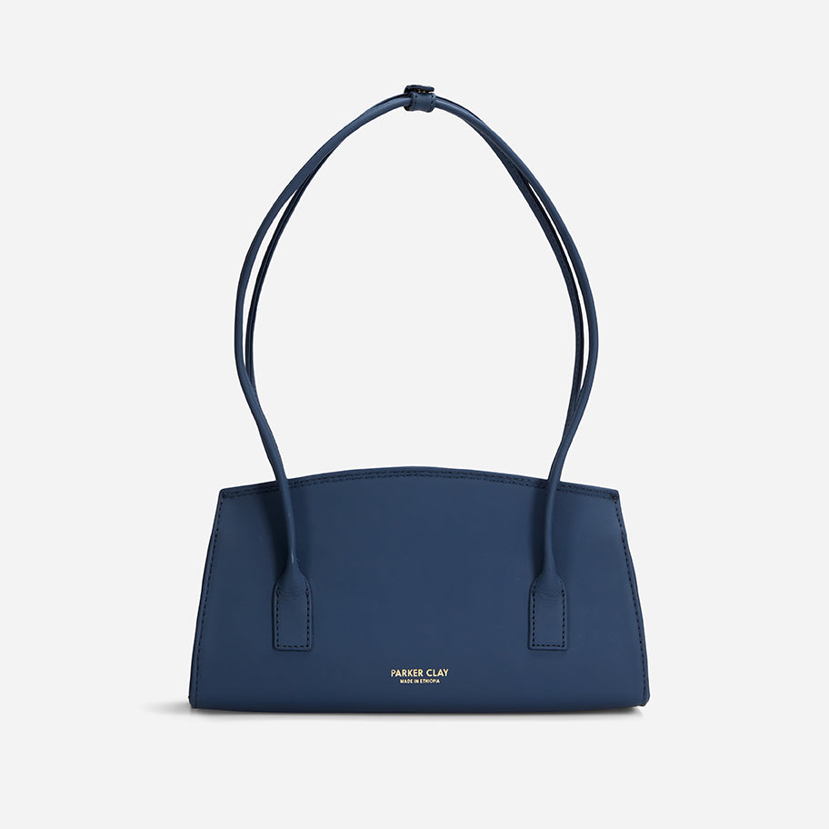 Ojai Full-Grain Leather Shoulder Bag – Blue, Handcrafted in Ethiopia - Image 4