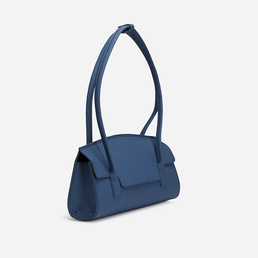 Ojai Full-Grain Leather Shoulder Bag – Blue, Handcrafted in Ethiopia - Image 6