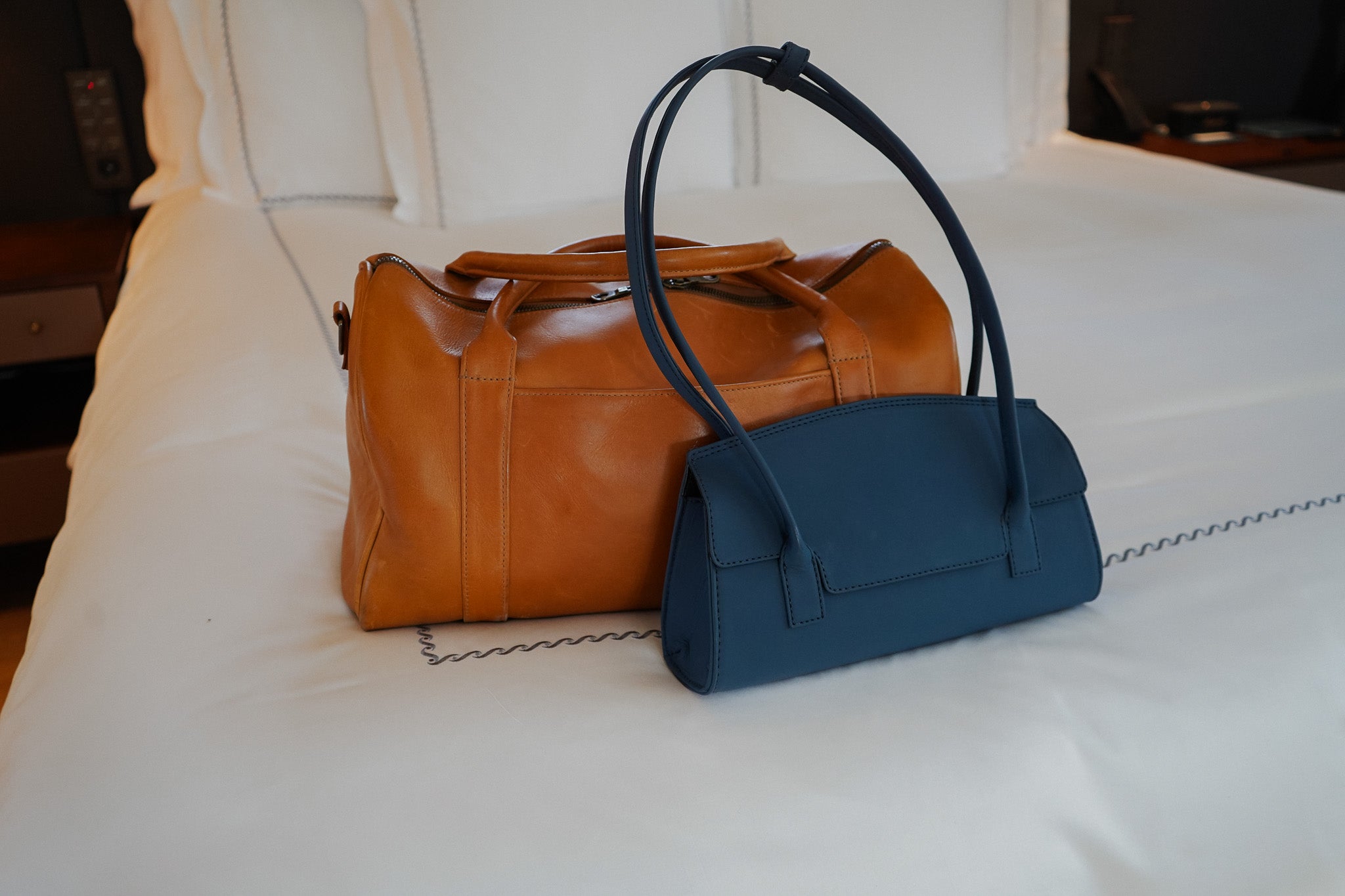 Ojai Full-Grain Leather Shoulder Bag – Blue, Handcrafted in Ethiopia - Image 9