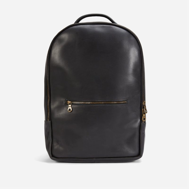Atlas Full-Grain Leather Backpack – Black, Handcrafted in Ethiopia
