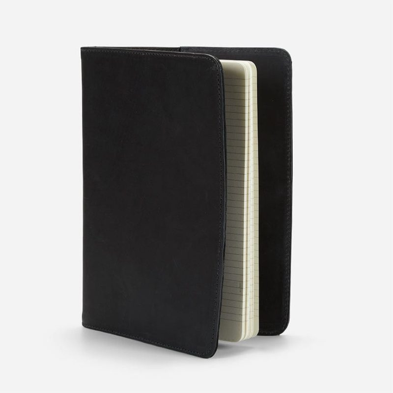 Folio Full-Grain Leather – Black, Includes Journal Insert, Handcrafted in Ethiopia