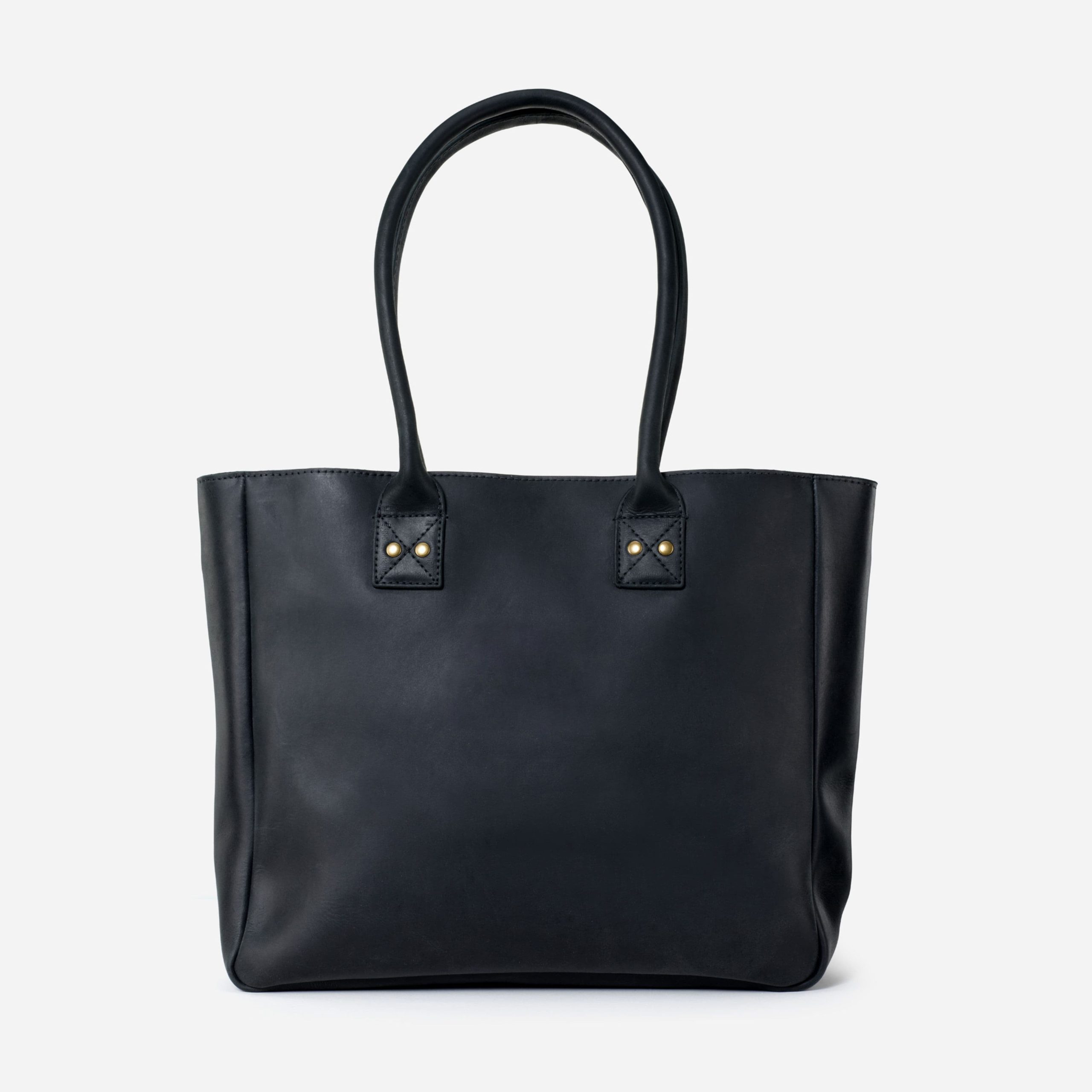 Merkato Signature Full-Grain Leather Zip Tote – Black, Handcrafted in Ethiopia - Image 3