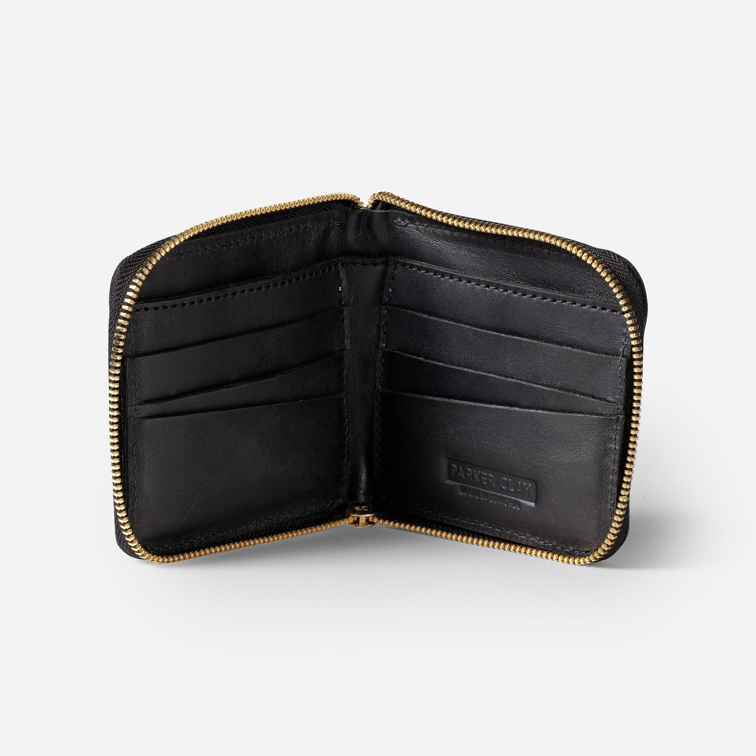 Meskel Full-Grain Leather Square Zip Wallet – Black, Handcrafted in Ethiopia - Image 3