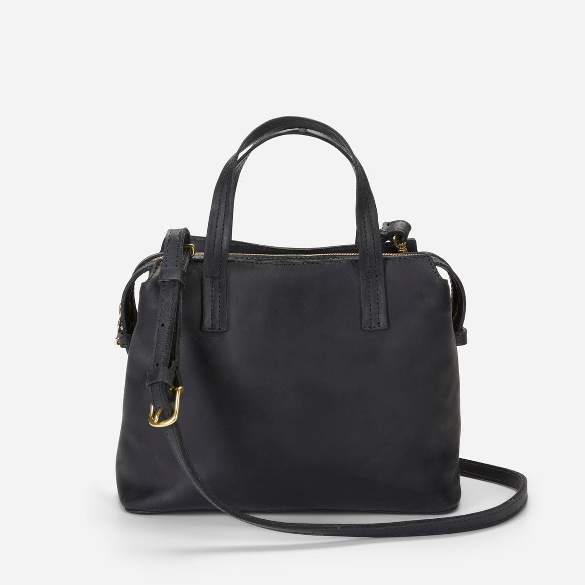 Napa Full-Grain Leather Handbag – Black, Handcrafted in Ethiopia