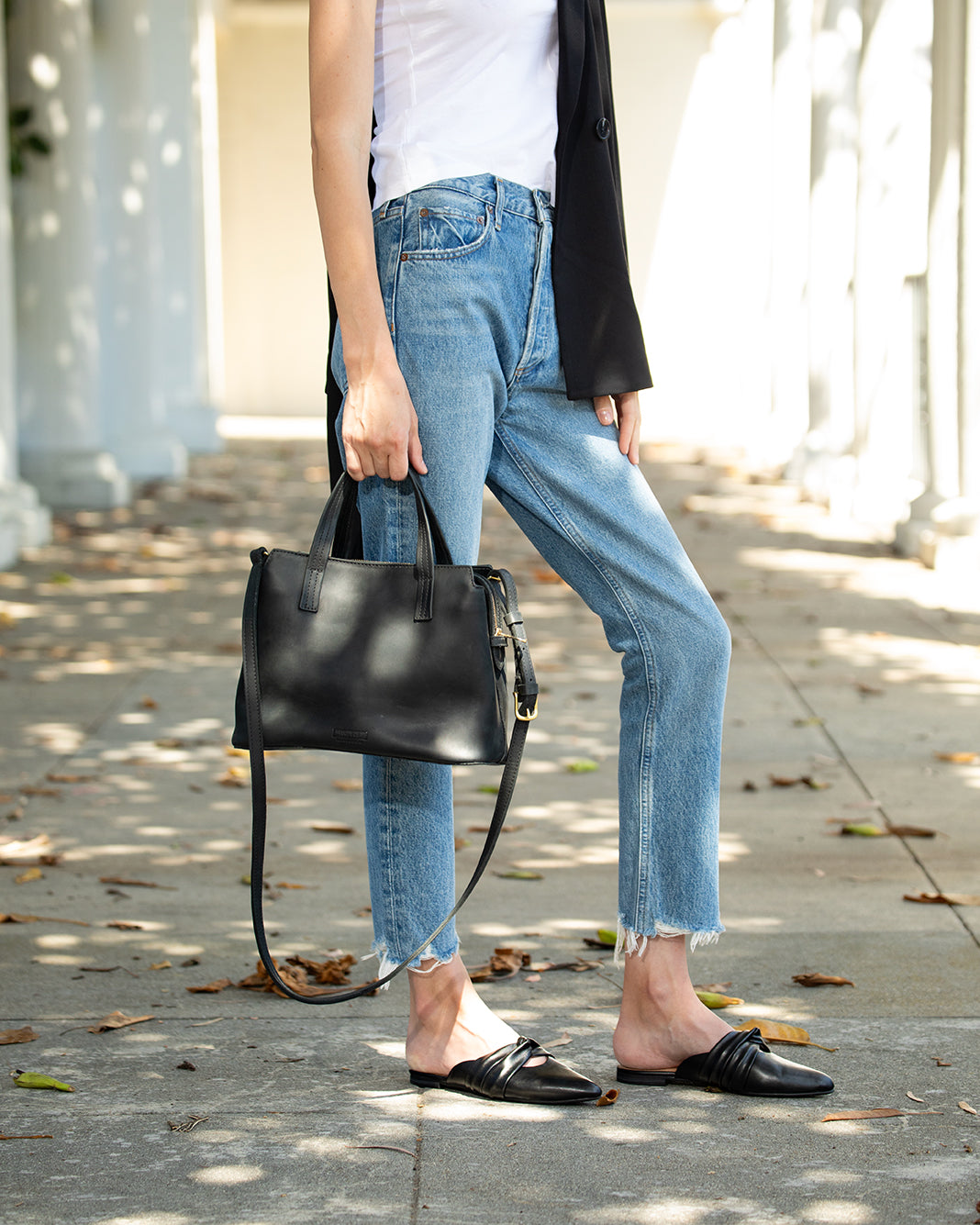 Napa Full-Grain Leather Handbag – Black, Handcrafted in Ethiopia - Image 2