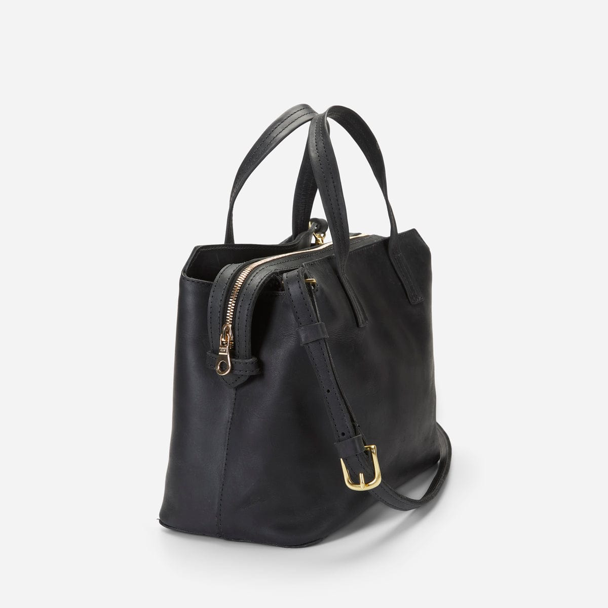 Napa Full-Grain Leather Handbag – Black, Handcrafted in Ethiopia - Image 5